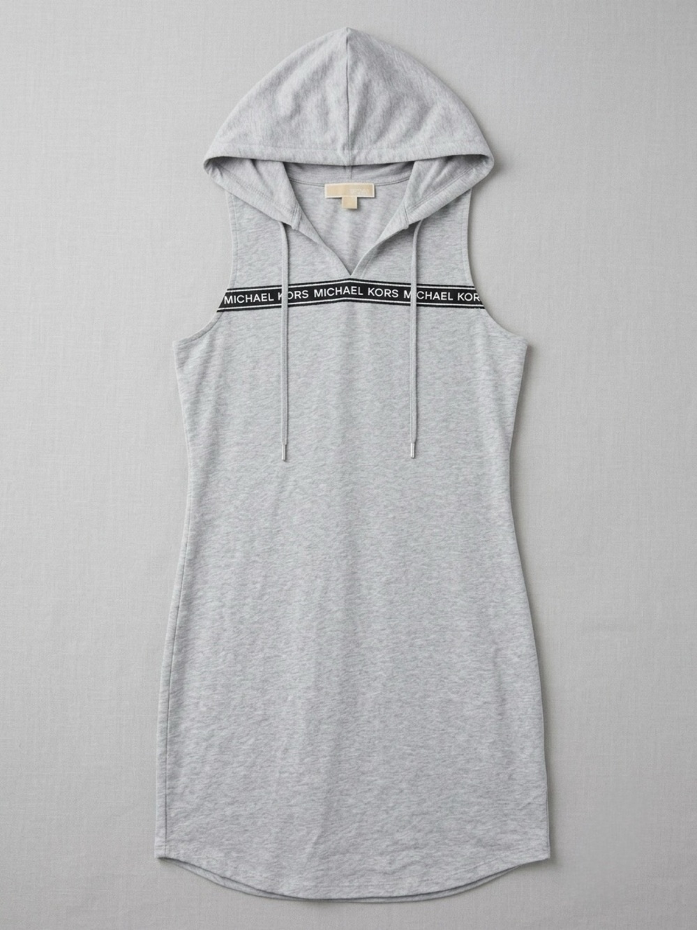 Michael Kors Light Gray Knit Top with Beige Logo Tag - Picture 1 of 4